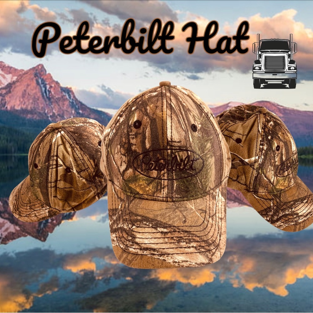 Authentic Peterbilt Trucking Washed Camo Cap / Hat.